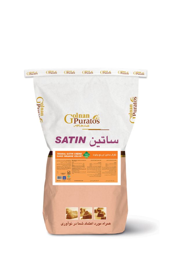 تگرال ساتین کرم کیک اورنج ولوت گلنان پوراتوس 25 کیلو گرمی  (عمده)