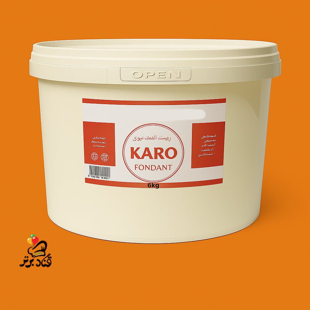 خمیر فوندانت کارو karo نارنجی 12 کیلویی (تعداد دو سطل 6 کیلویی در کارتن عمده)