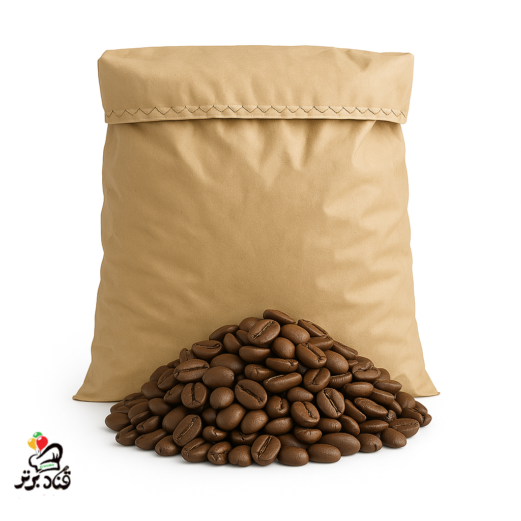 قهوه دان عربیکا برزیل سانتوس فاین کاپ 6 کیلو گرمی (عمده)